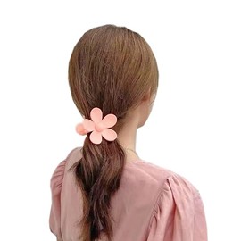 Cute Flower Claw Clips for Women. Non-slip Matte Large Claw Clips for Thick Hair and Thin Hair. Medium Hair Claws Jaw Clips for Hair (1ct Pink Hair Clip Flower for Hair)
