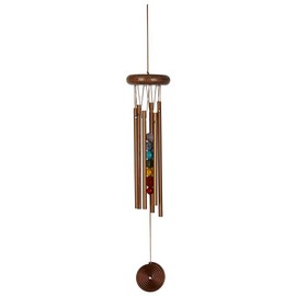 CC7BR Woodstock Chakra Chime Seven Stones, Bronze Chakra Chime, Seven Stones, Bronze Feng Shui, Entrance Chime, Wind Chime