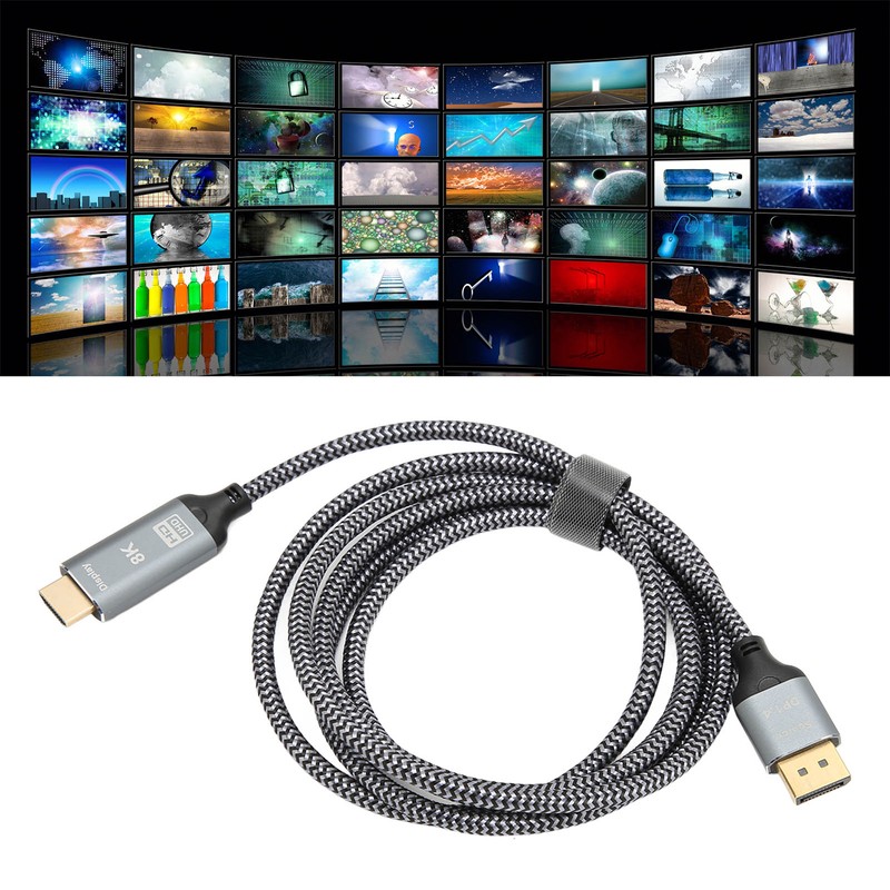 DisplayPort 1.4 to HD Multimedia Interface 2.1 Adapter Cable 8K