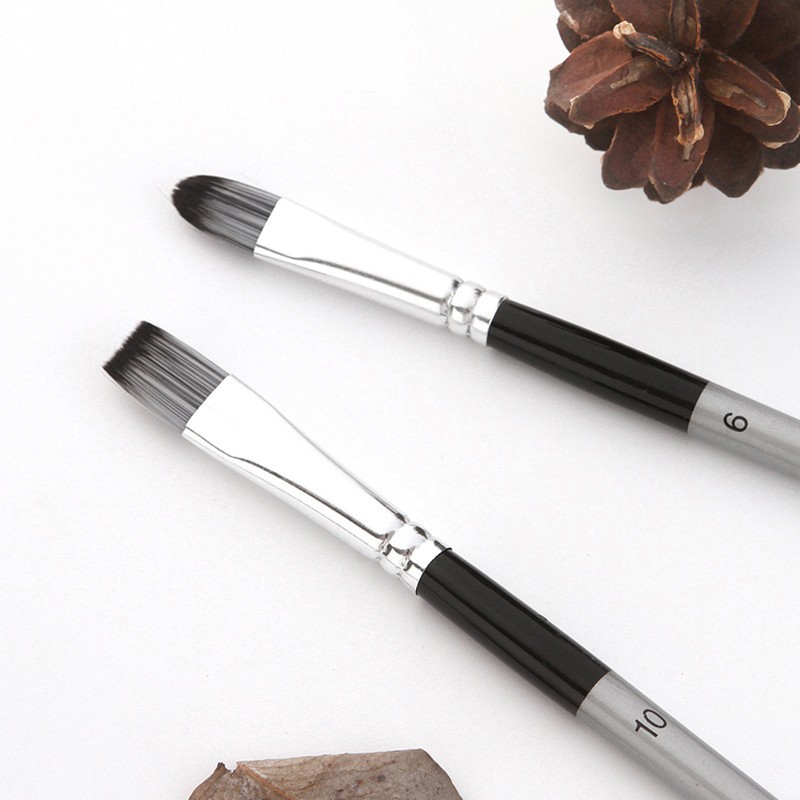8Pcs Paint Brush Paintbrush Pen Soft Nylon Wool with Storage