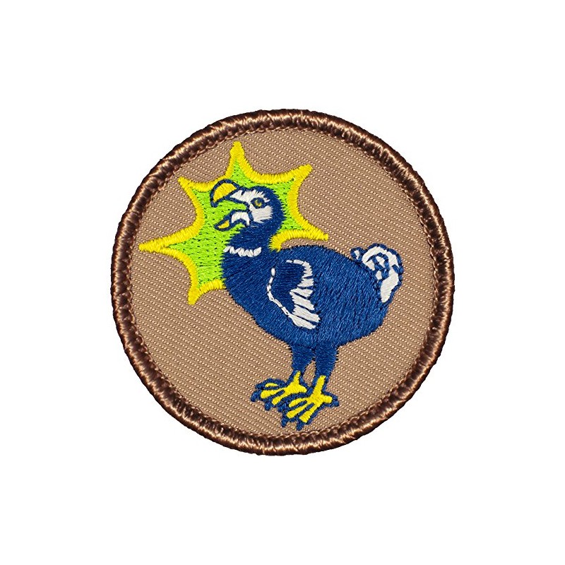 Dodo Bird Patrol Patch - 2" Diameter Round Embroidered Patch