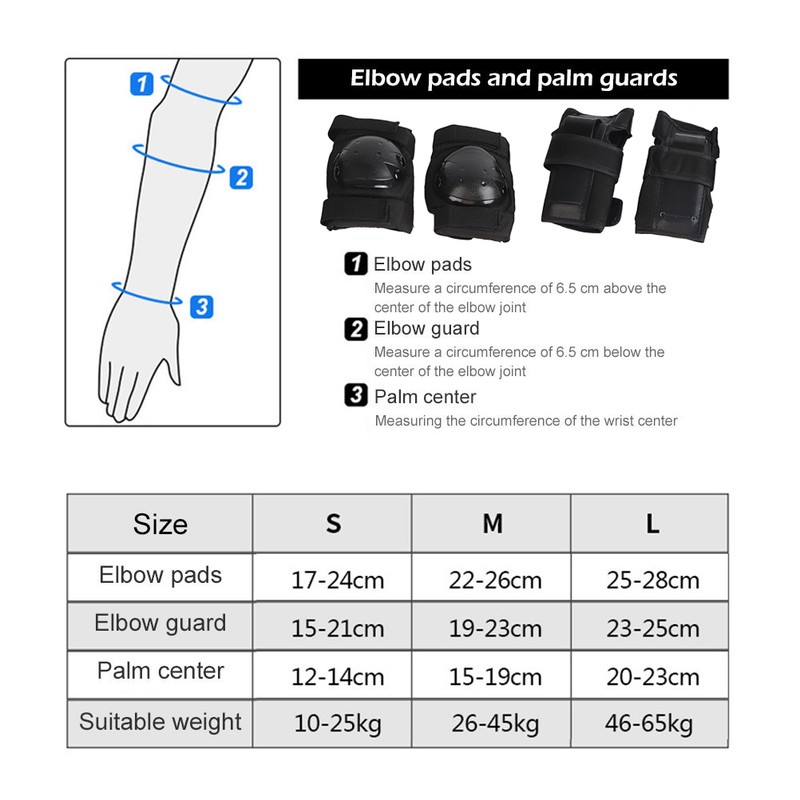 6 Pcs Adults Kids Knee Pads Elbow Pads Wrist Pads