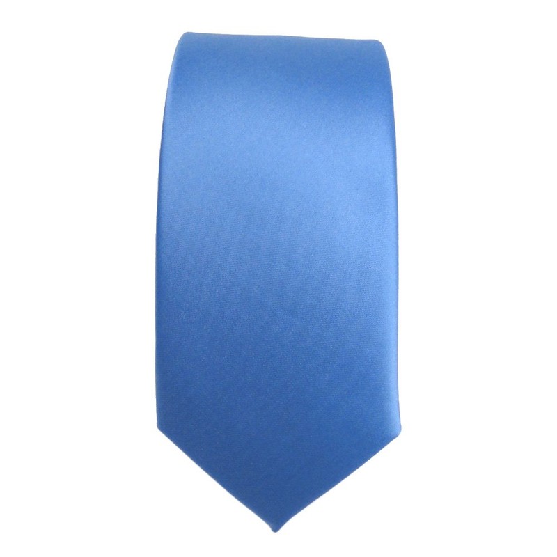 TigerTie Slim Satin Tie in Solid Colour in Various Colours