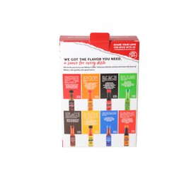 Mexico Lindo Hot Sauce Variety Pack Display with 2 Red Habanero, 1 Green Habanero, 5 fl oz, Pack of 3