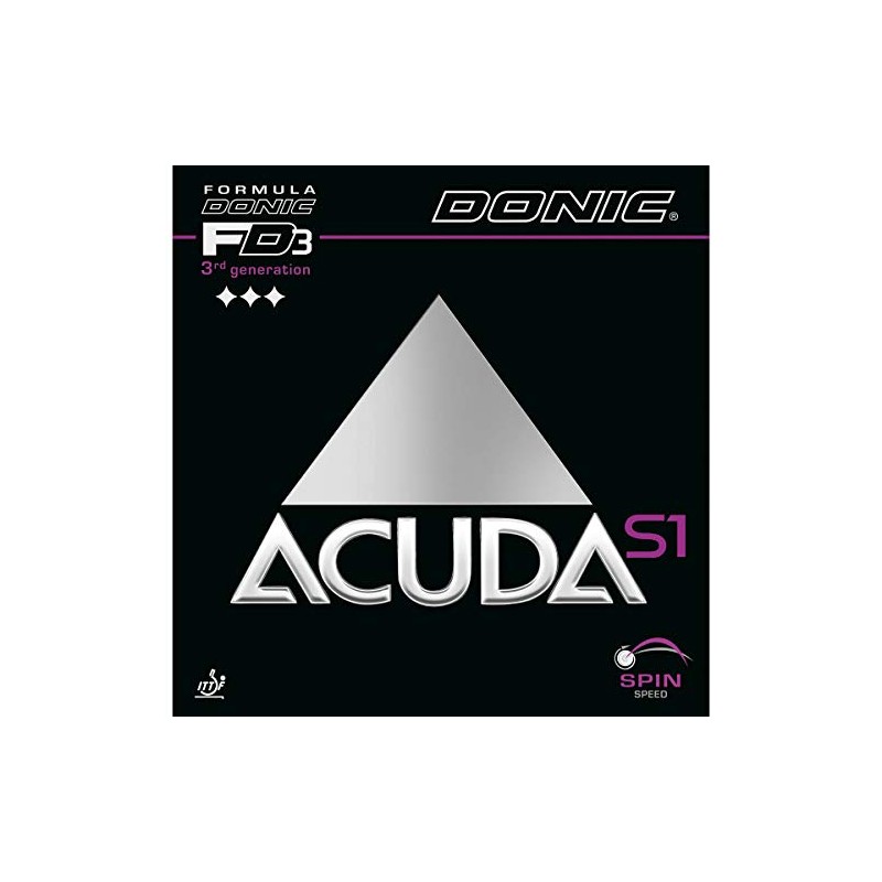 Donic Acuda S1 Table Tennis Rubber (Max, Red)