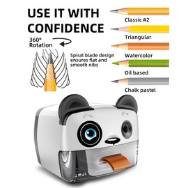 ZMOL Heavy Duty Electric Pencil Sharpener for Classroom, Auto-Stop Cute Pencil Sharpener Plug in for Kids for No.2 / Colored Pencil Sharpeners Plug in