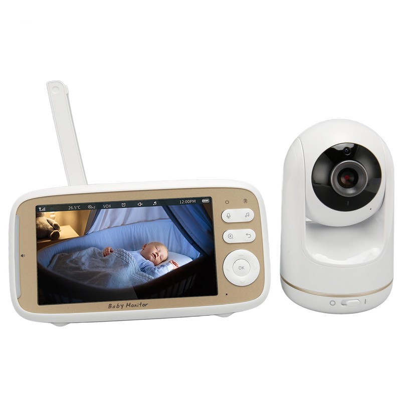 5in Baby Monitor with Camera and Audio Remote PTZ Night