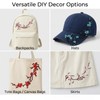 5 Pcs Cherry Blossom Patches, Embroidered Iron On Appliques for