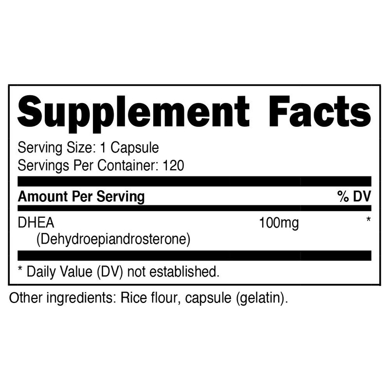 Nutricost DHEA 100mg, 240 Capsules - Gluten Free, Soy Free,