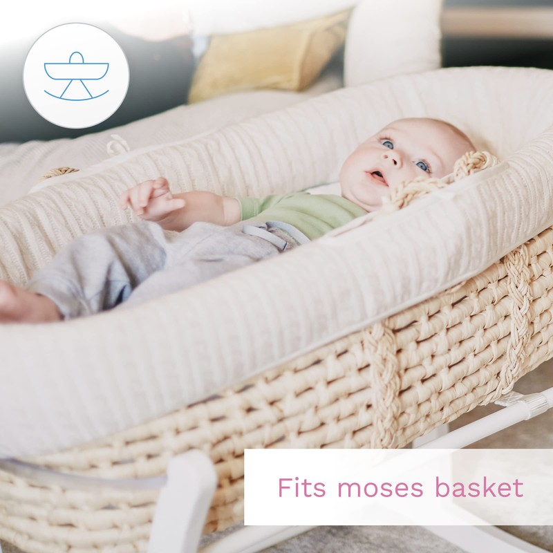 Moses Basket Terry Fitted Sheet/Baby Oval Shape Sheet (Violet)