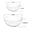 FOYO 5 Inch Glass Mixing Bowls Set - Round, Small