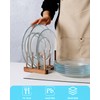 NUTRIUPS 4 Pack 9 inch Tempered Glass Dinner Plates, Clear
