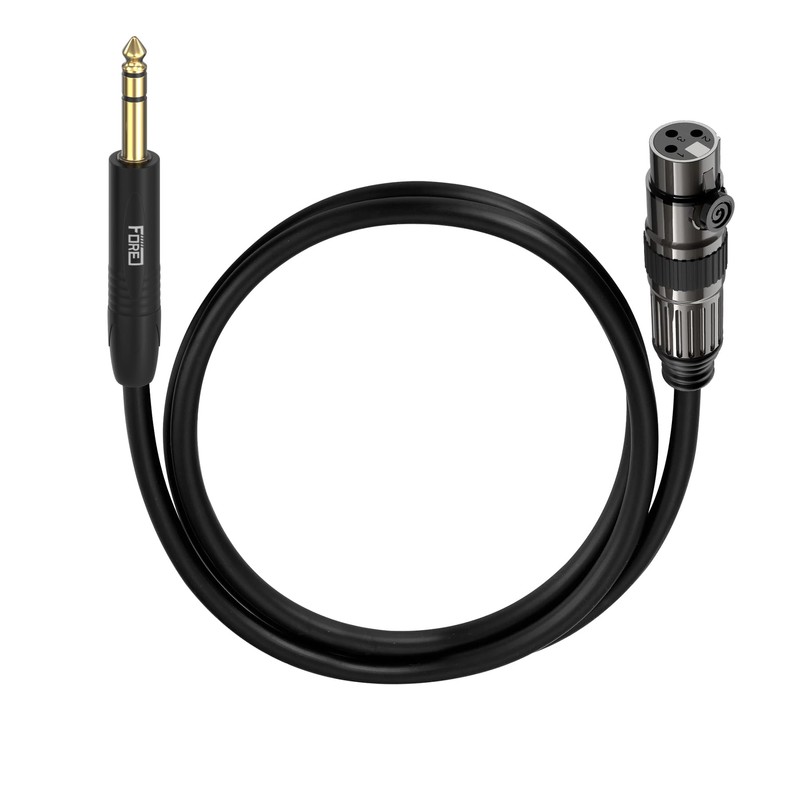 FORE 6.35mm to XLR Female Microphone Cable 1m