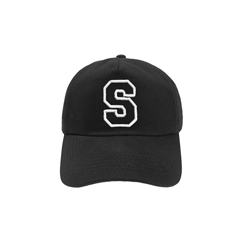 Unisex Boys Girls Baseball Cap Black Hat Kids Cap Alphabet