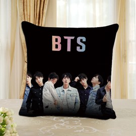 ZPPLD Kpop BTS Merchandise,BTS Gift Set,1 BTS Throw Pillow Case,BTS Necklace,BTS Stickers,BTS Keychain,Brooch, BTS Merch