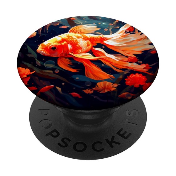 Goldfish Art Aquarium Fish Oranda Goldfish Fancy Goldfish PopSockets Swappable