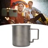 Titanium Mug 500ml Rounded Edge Design Lightweight Portable Mug with