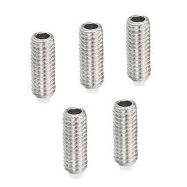 PATIKIL M3x8mm Grub Screw, 5 Pack Metric Hex Socket Head Nylon Cup Point Set Screws Internal Hex Drive Hardware, 304 Stainless Steel