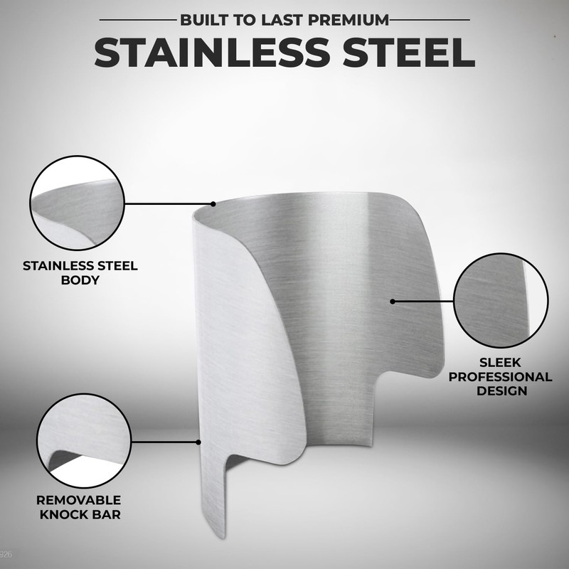 Rattleware Stainless Steel Round Coffee Knock Box Splash Guard 12.2”