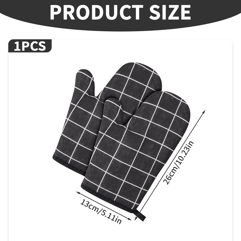 1 Pair Oven Gloves, Heat Resistant Oven Mitts Pair, Pot