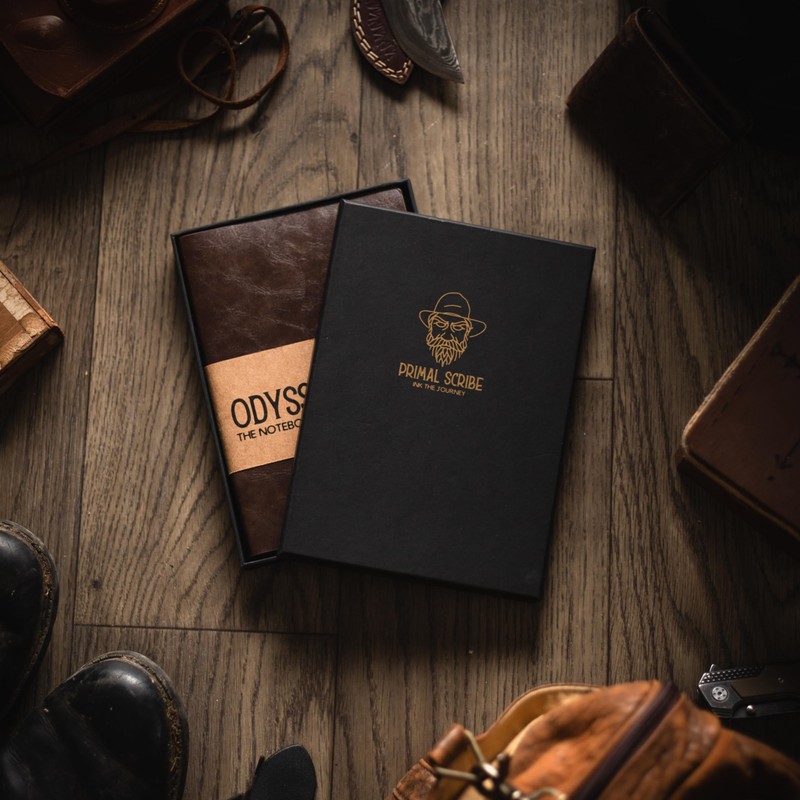 Primal Scribe Odyssey Notebook Journal for Men - Lined Pages,