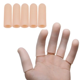 UNIVERSOENLÍNEA.COM Set 10 Protectores Para Dedo Silicona Resistente Elástico Dedal Funda Para Dedos Proteccion Golpes Cortadas Alivio Fuertes Dolores