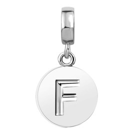 JMQJewelry F Letter Initials Alphabet F Crystal Womens Bead Charms for Bracelets Wife Husband Brother Sister Mother Mom Grandma Grandmother Jewelry