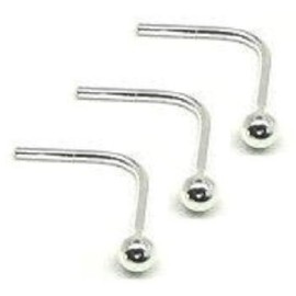 3 X Sterling Silver 1.5mm ball nose studs