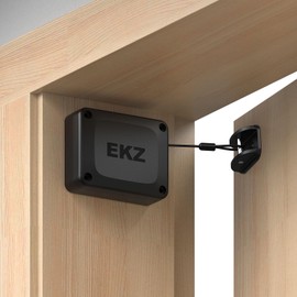 EKZ Retractable Cable Door Closer, Self-Closing Pull Box with 3.3 lb Spring Tension – Easy Install for Light Doors, Cabinets, Bathroom, Bedroom, Study – Adhesive & Screw Mount (1 Pack)