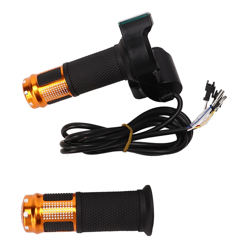 One Pair Electric Bike Throttle Handlebar with Red Screen Lock