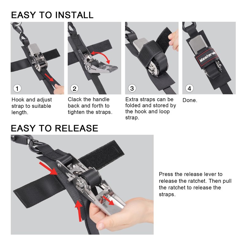 Masterwise Boat Trailer Straps, Boat Transom Tie Down Straps to