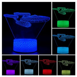 3D Optical Illusion Night Light, Visual Creative LED Desk Lamp Touch Control and Remote Control 16 Colors Dimmable Change USB Powered for Home Decorations or Holiday Gifts