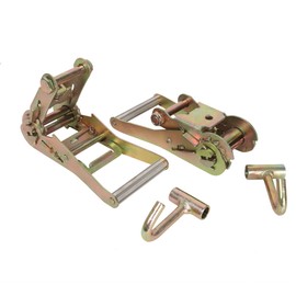 2" Ratchet Strap Handle & J Hook f Race Car Hauler Tow Dolly Tie Down Strap -2PACK