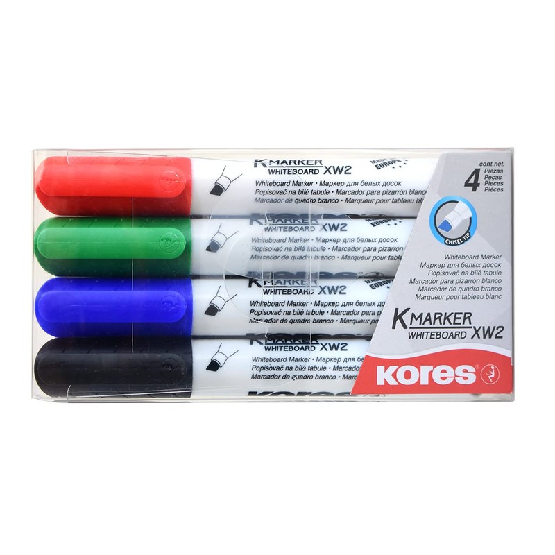 Kores - Coloured Whiteboard Marker Pens - K-Marker XW2, Chisel