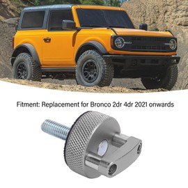 8PCS Hard Top Quick Removal Fastener Thumb Screw, Hard Top Mounting Screws with Integrated D Ring for Bronco 2dr 4dr (Silver)