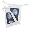 Ambesonne Winter Fabric Pouch Set of 2, Dreamy Cold Night