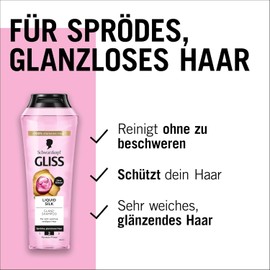 GLISS Shine Booster Hair Serum (100 ml) SOS Set with Gliss Shampoo Liquid Silk (250 ml) Shine Shampoo & Conditioner Liquid Silk (200 ml) Care Conditioner & SOS Intensive Treatment Liquid Silk (5 x 15