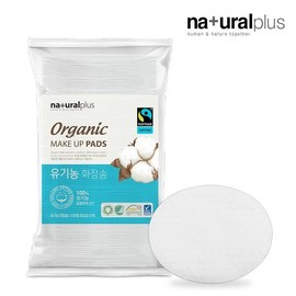 NaturalPlus 내츄럴플러스 유기농 화장솜 타원형 60매X3개 NaturalPlus Organic Cotton Pads Oval 60 Sheets X 3 Pieces