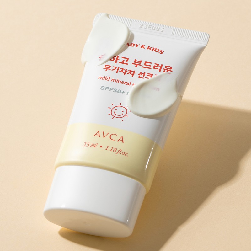 아브카 AVCA [Abka][1+1] Baby and Kids Low Irritation Non-Chemical Sunscreen