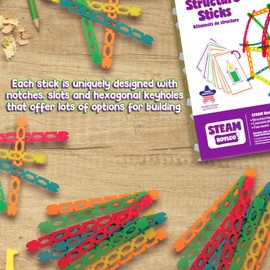 Roylco STEAM Structure Sticks Kit - Multi Color Plastic Sticks to Inspire Creativity - Build and Create with Unique Design