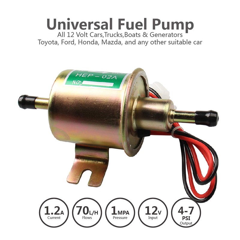 Universal Electric Fuel Pump 12V 1.2A Gas Diesel Inline 4-7