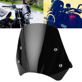 Motorcycle Windscreens, Short Motorcycle Windscreen, Wind Deflector, Protective Trim, Suitable for Be-nelli Leon-cino 250 (Black)