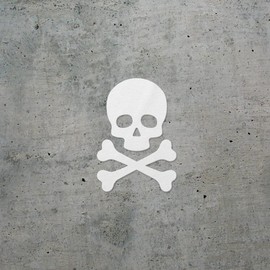 Transparent Decal Stickers of Skull and Crossbones Death Head Skeleton (White) Premium Waterproof Vinyl Decal Stickers for Laptop Phone Accessory Helmet Car Window Mug Tuber Cup NVCSKUS586595WH090622