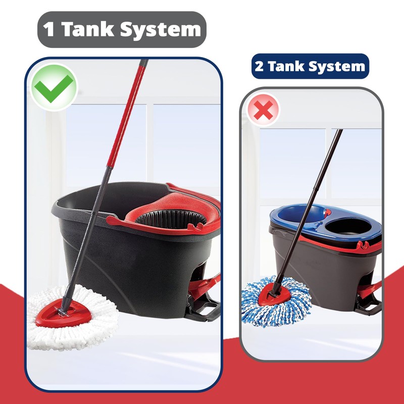 Spin Mop Head Refills for Vileda, 4pcs Spin Mop, Easy