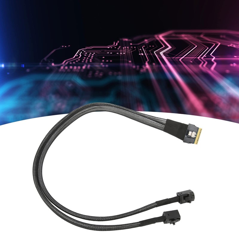 Mini SAS Cable, SFF-8654 8i to 2 * SFF-8643 Server,