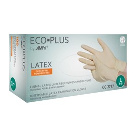 Eco-Plus Latex Disposable Gloves - Powder-Free - X-Large