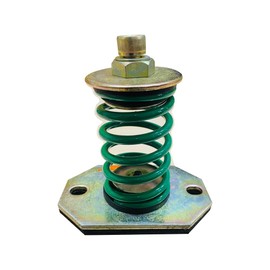 Easyflex Open Spring Mount Vibration Isolator with 6mm Rubber Pad, 132lbs Capacity, 1" Deflection (Green, Pack of 4)
