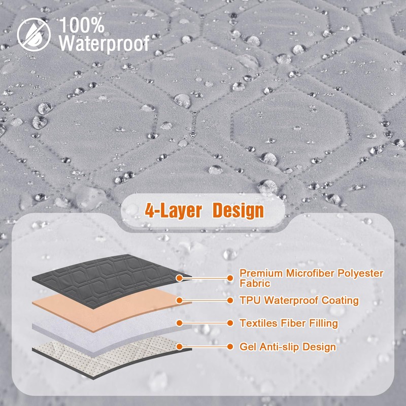 VANSOFY Couch Cover, Waterproof Sofa Covers Washable Slipcover Furniture Protector