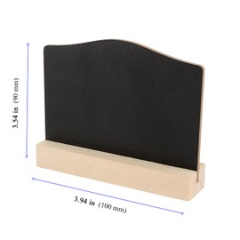 YUENPUN 20 PCS Mini Blackboard Signs, Small Blackboards Message Board, Double Sided Small Blackboard Signs with Wooden Stand, Blackboard Table Signs for Shop Buffet Party, 10 x 7.5cm