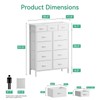 AODK Dresser with Charging Station, 52 Inches Tall Dresser for